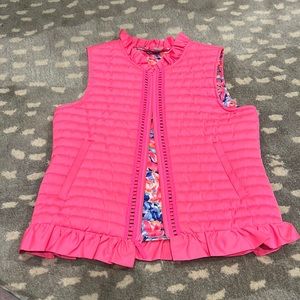 Girls Lilly Pulitzer vest in pink, size a large (8-10) EUC